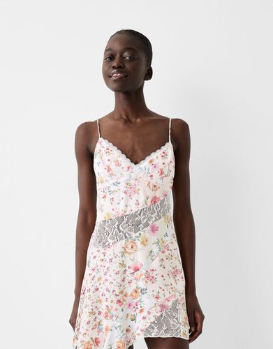 Vestido Asimétrico Estampado Mujer M - Bershka - Modalova