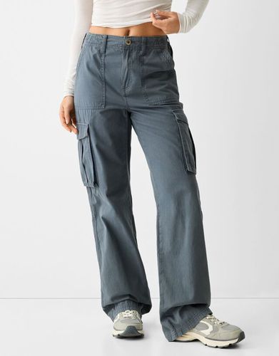 Pantalón Straight Cargo Ajustable Mujer 10-12 - Bershka - Modalova