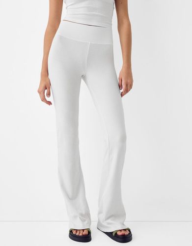 Pantalón Flare Cintura Canalé Mujer 10-12 - Bershka - Modalova