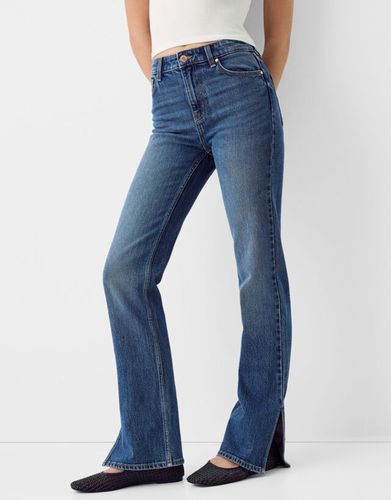 Jeans Flare Confort Abertura Lateral Mujer 38 - Bershka - Modalova