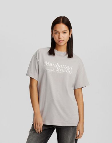 Camiseta Manga Corta Print Bskteen S - Bershka - Modalova