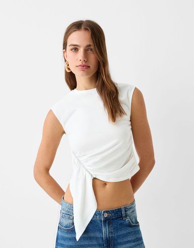 Camiseta Sin Mangas Detalle Cremallera Mujer Xs - Bershka - Modalova