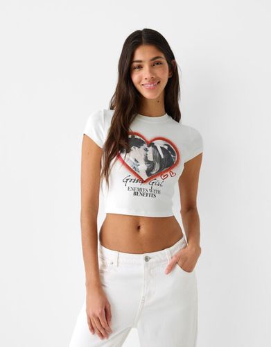 Camiseta Gossip Girl Manga Corta Mujer M - Bershka - Modalova