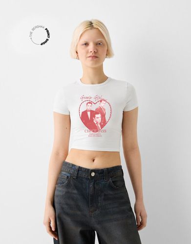 Camiseta Manga Corta Print Mujer Xl - Bershka - Modalova