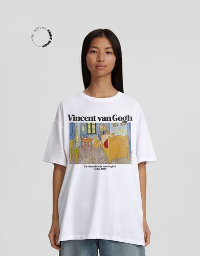 Camiseta Vincent Van Gogh Manga Corta Oversize Print Mujer M - Bershka - Modalova