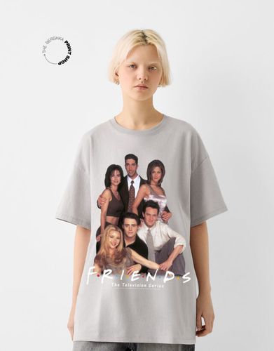 Camiseta Friends Manga Corta Oversize Print Mujer L - Bershka - Modalova