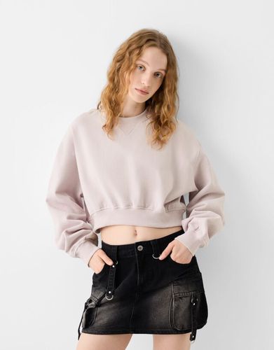 Sudadera Cropped Bskteen S - Bershka - Modalova