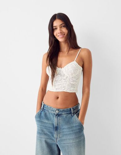 Top Tirantes Blonda Mujer Xs - Bershka - Modalova