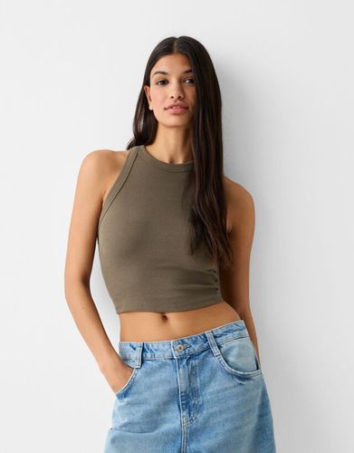 Camiseta Sin Mangas Rib Mujer S - Bershka - Modalova