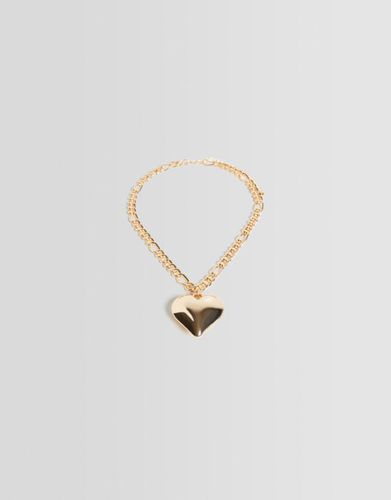 Bershka Collar Corazón Mujer Oro - Bershka - Modalova