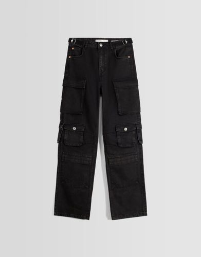 Pantalón Cargo Multipocket Sarga Mujer 32 - Bershka - Modalova