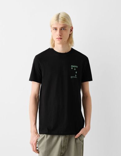 Camiseta Manga Corta Print Hombre L - Bershka - Modalova