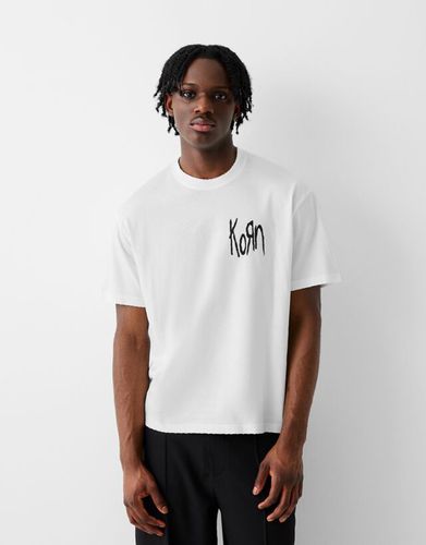Camiseta Korn Manga Corta Boxy Hombre L - Bershka - Modalova