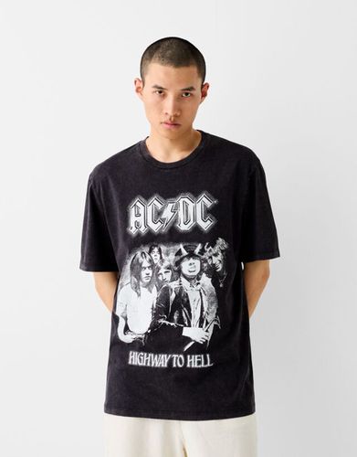 Camiseta Ac/Dc Manga Corta Print Hombre S - Bershka - Modalova