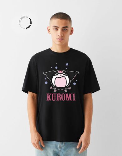 Camiseta Kuromi Manga Corta Boxy Mujer S - Bershka - Modalova