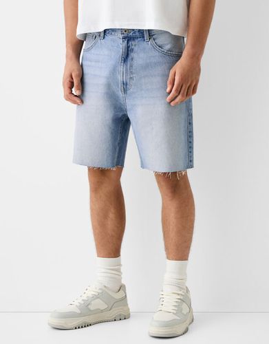 Bermuda Denim Straight 90'S Hombre 38 - Bershka - Modalova