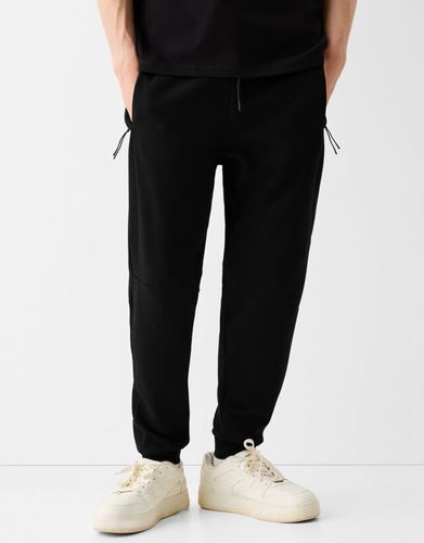 Pantalón Jogger Felpa Cortes Hombre Xs - Bershka - Modalova