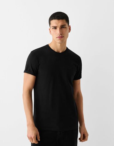 Camiseta Manga Corta Muscle Fit Hombre M - Bershka - Modalova