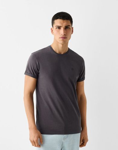 Camiseta Manga Corta Muscle Fit Hombre M - Bershka - Modalova