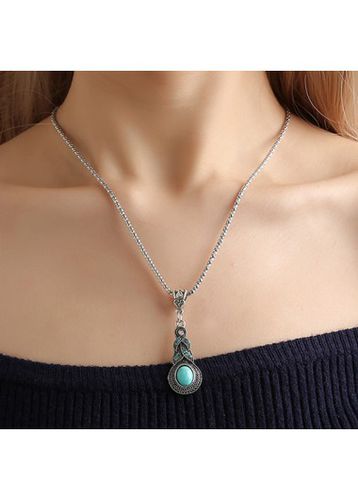 Alloy Light Blue Sliver Necklaces & Pendants - unsigned - Modalova