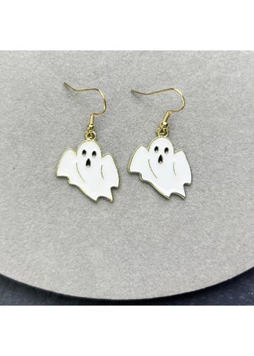 Alloy Detail Zombie Design White Earrings - unsigned - Modalova