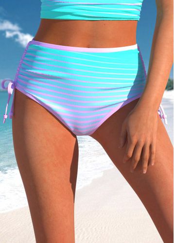 Mid Waisted Striped Multi Color Bikini Bottom - unsigned - Modalova