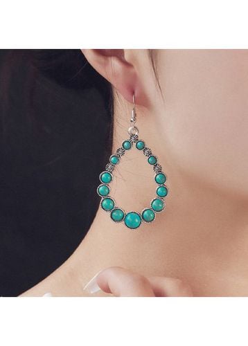 Mint Green Alloy Cutout Retro Earrings - unsigned - Modalova