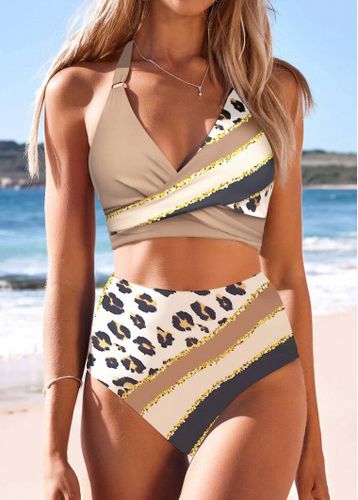 Surplice Leopard Light Camel Bikini Set - unsigned - Modalova