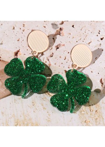 Green Plants Saint Patrick's Day Earrings - unsigned - Modalova