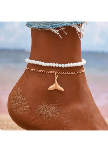 Golden Dolphin Design Iron Anklet set - unsigned - Modalova