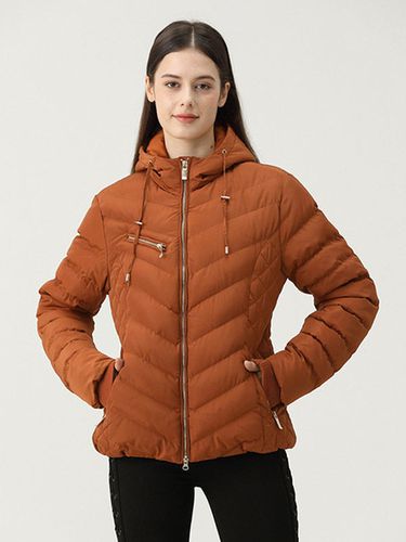 WinterÂ Coats Short Hooded Zipper Long Sleeves Classic Normal Winter Coat Winter Warm Outerwear - milanoo.com - Modalova
