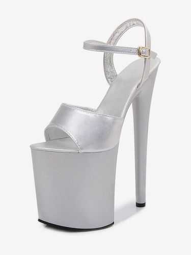 Zapatos de baile en barra blancos Sandalias de tacón alto con plataforma sexy - milanoo.com - Modalova