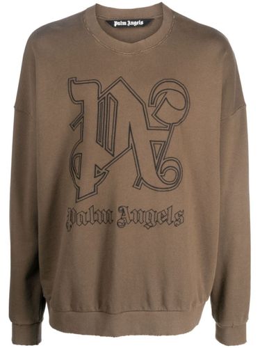 Cotton Sweatshirt With Logo - Palm Angels - Modalova