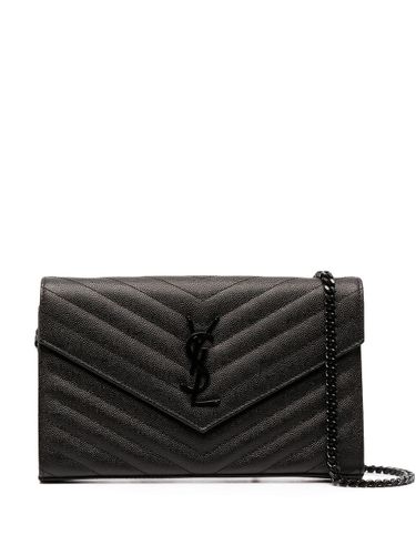 Cassandre Leather Wallet On Chain - Saint Laurent - Modalova