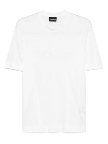 Embroidered Logo T-Shirt - Emporio Armani - Modalova