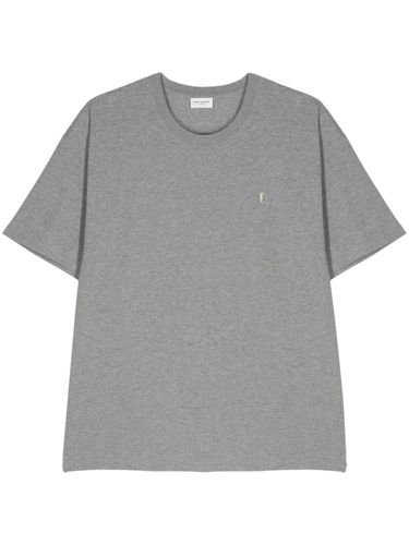 Logo Cotton Blend T-Shirt - Saint Laurent - Modalova