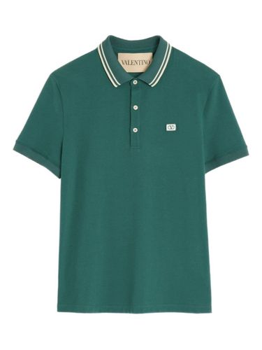 Pique Polo Shirt With Logo - Valentino - Modalova