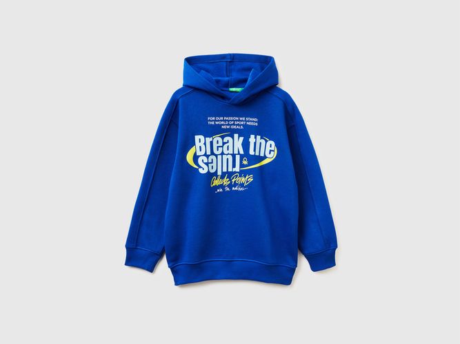 Benetton, Sweat-shirt Chaud En Coton Avec Imprimé, Taille: 2XL, Turquoise, Enfants - United Colors of Benetton - Modalova