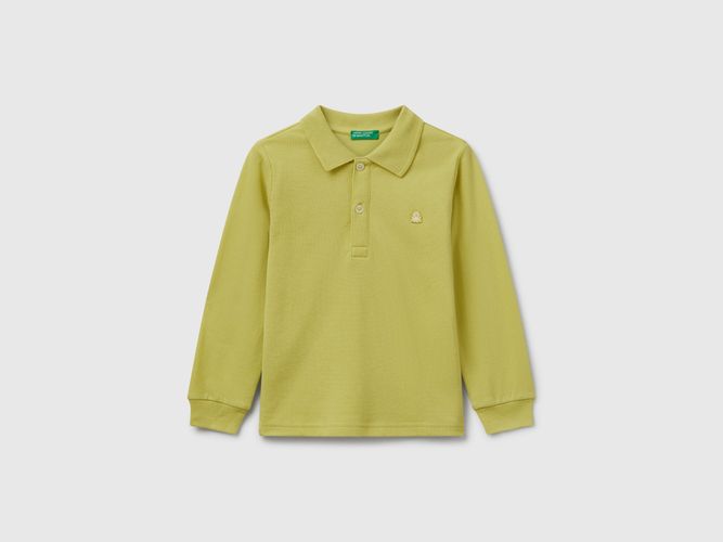 Benetton, Polo En Coton À Manches Longues, Taille: 12-18, Jaune, Enfants - United Colors of Benetton - Modalova