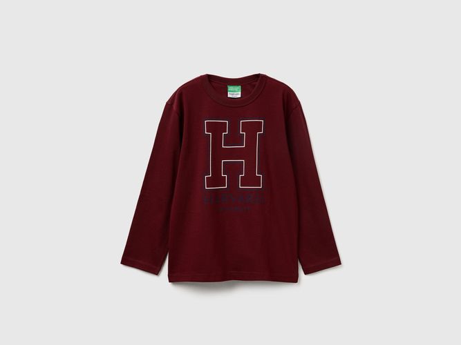Benetton, Sweat-shirt À Col Rond université Harvard, Taille: 2XL, Bordeaux, Enfants - United Colors of Benetton - Modalova