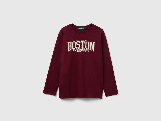 Benetton, T-shirt Imprimé, Taille: 2XL, Bordeaux, Enfants - United Colors of Benetton - Modalova