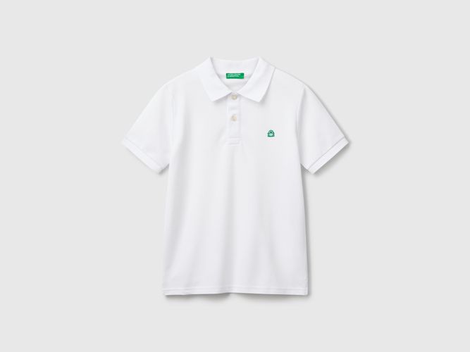 Benetton, Polo Coupe Slim En Pur Coton, Taille: 2XL, Blanc, Enfants - United Colors of Benetton - Modalova