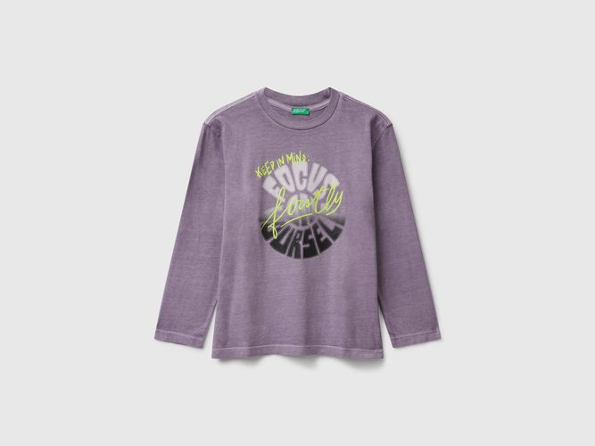 Benetton, T-shirt Avec Slogan Imprimé, Taille: 2XL, Enfants - United Colors of Benetton - Modalova