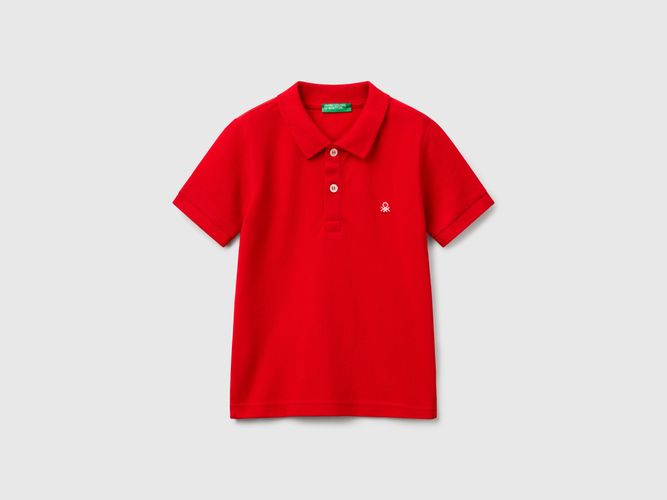 Benetton, Polo À Manches Courtes En Pur Coton, Taille: 12-18, Rouge, Enfants - United Colors of Benetton - Modalova