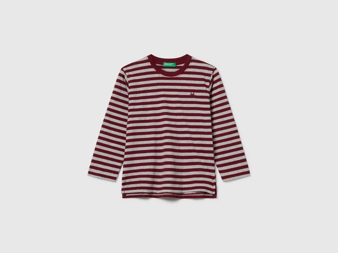 Benetton, T-shirt Rayé À Manches Longues, Taille: 12-18, Bordeaux, Enfants - United Colors of Benetton - Modalova