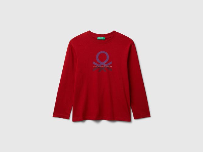 Benetton, T-shirt En Coton, Taille: 2XL, Rouge, Enfants - United Colors of Benetton - Modalova
