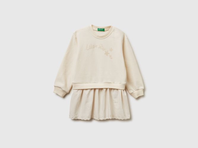 Benetton, Robe En Sweat Et Velours, Taille: 12-18, Crème, Enfants - United Colors of Benetton - Modalova