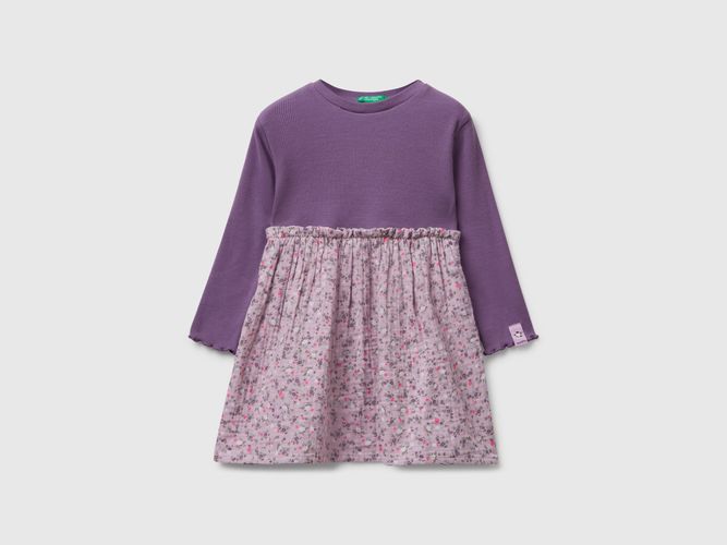 Benetton, Robe À Manches Longues Avec Fleurs, Taille: 12-18, Enfants - United Colors of Benetton - Modalova