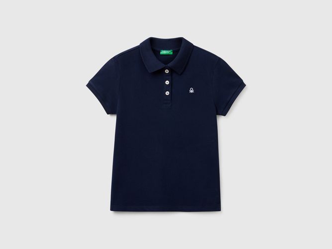 Benetton, Polo En Coton À Manches Courtes, Taille: 2XL, Bleu Foncé, Enfants - United Colors of Benetton - Modalova