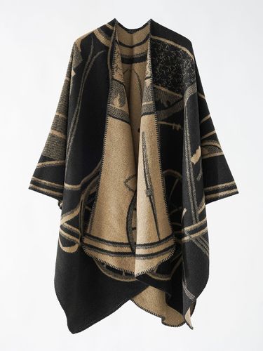 Poncho Femme Cape Rouge Bicolore - milanoo.com - Modalova